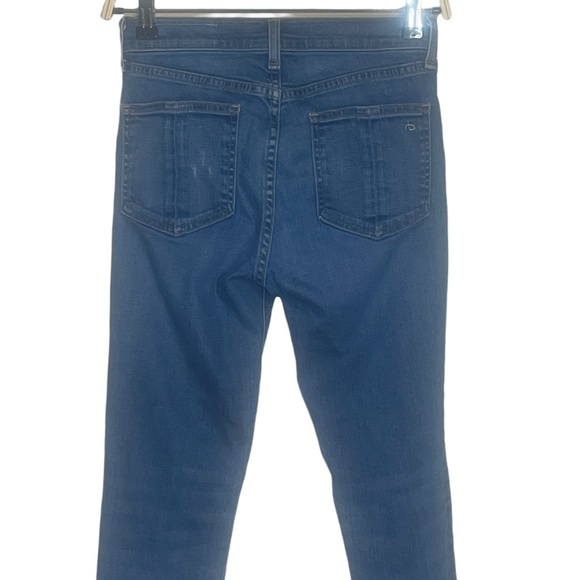 Rag & Bone El Cut Hem High Rise Skinny Size 25 Blue Jeans - Picture 9 of 11